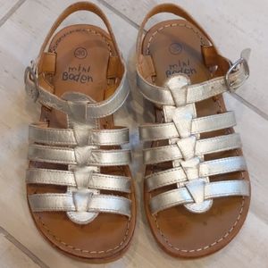 Mini Boden metallic sandals